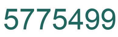 Number 5775499 green image