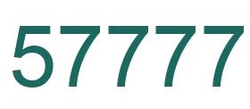 Number 57777 green image