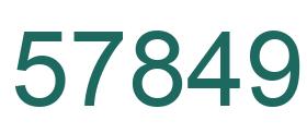 Number 57849 green image