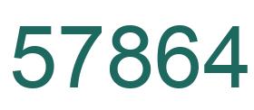 Number 57864 green image