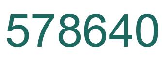 Number 578640 green image