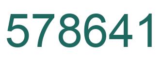 Number 578641 green image