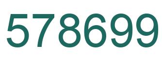 Number 578699 green image