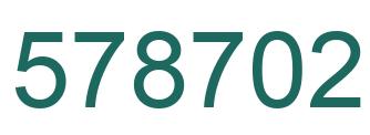Number 578702 green image