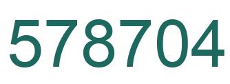 Number 578704 green image