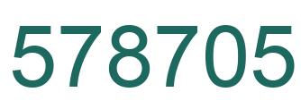Number 578705 green image