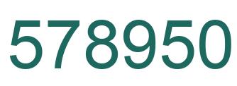Number 578950 green image