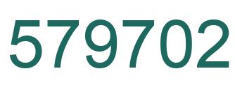 Number 579702 green image