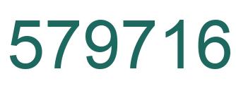 Number 579716 green image