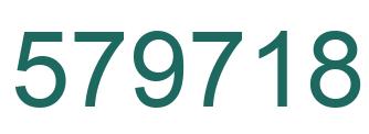 Number 579718 green image