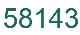 Number 58143 green image