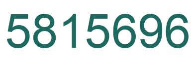 Number 5815696 green image