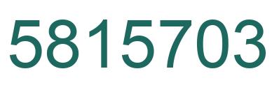 Number 5815703 green image
