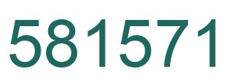 Number 581571 green image