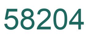 Number 58204 green image