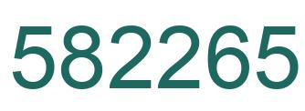 Number 582265 green image