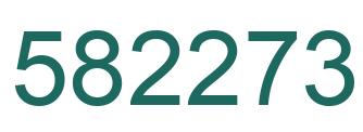 Number 582273 green image