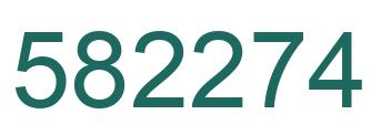 Number 582274 green image