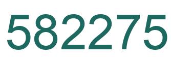 Number 582275 green image