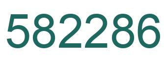 Number 582286 green image