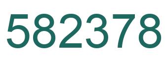 Number 582378 green image
