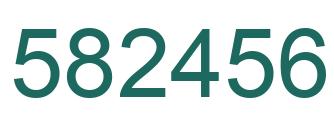 Número 582456 imagen verde