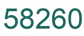 Number 58260 green image