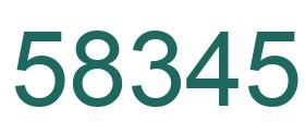 Número 58345 imagen verde