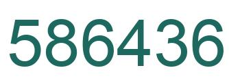Number 586436 green image