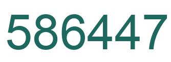 Number 586447 green image