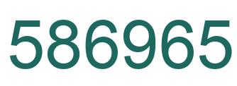 Number 586965 green image