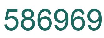 Number 586969 green image