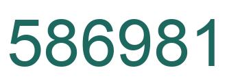 Number 586981 green image