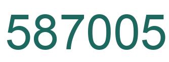 Number 587005 green image