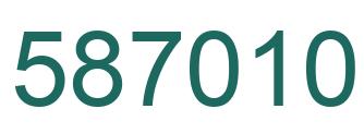Number 587010 green image