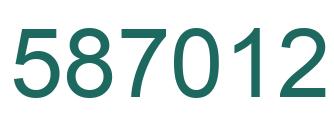 Number 587012 green image
