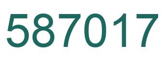 Number 587017 green image