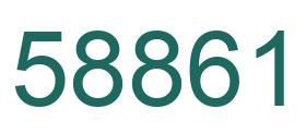 Number 58861 green image