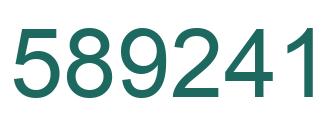 Number 589241 green image