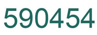 Number 590454 green image