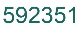 Número 592351 imagen verde