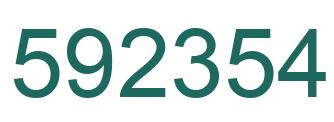 Number 592354 green image
