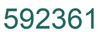 Number 592361 green image