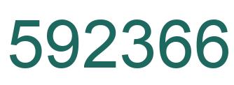 Number 592366 green image