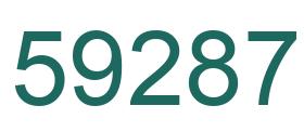 Number 59287 green image