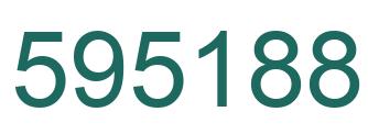 Number 595188 green image