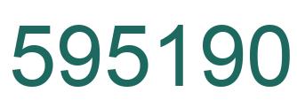 Number 595190 green image