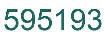 Number 595193 green image
