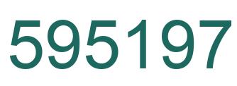 Number 595197 green image