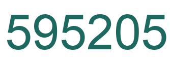 Number 595205 green image